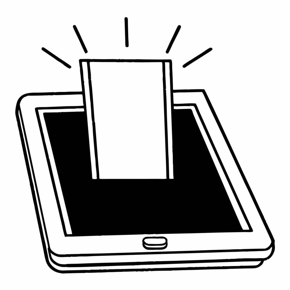 Isolated tablet with a floating Cyber Monday price tag concept as A digital tablet with a floating price tag glowing with Cyber Monday discounts The design is minimalistic with th Squre vector