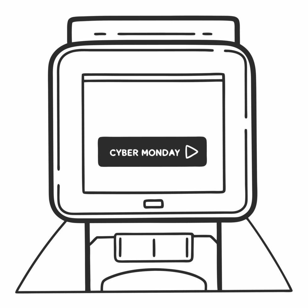 Macro of glowing tech gadget displaying Cyber Monday promotions concept as A macro close up shot of a futuristic tech gadget displaying glowing Cyber Monday promotions The detaile Squre vector
