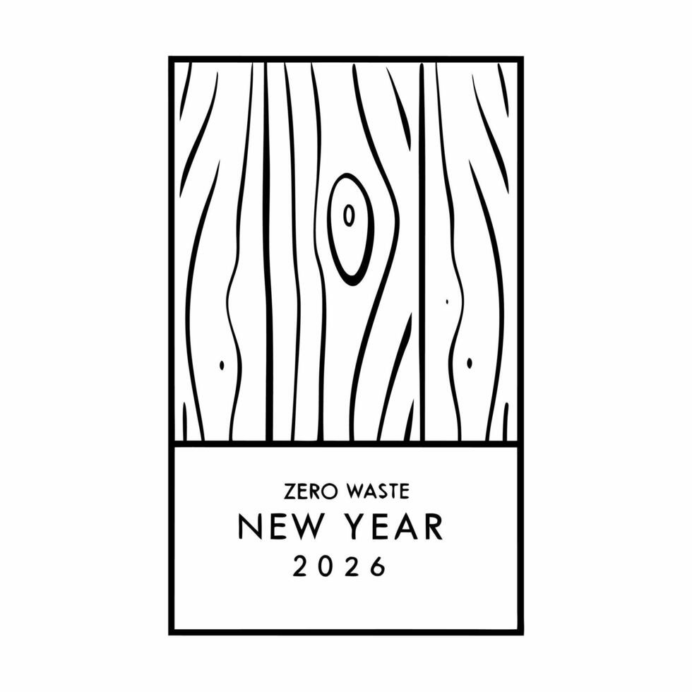 Natural Wood Texture Background concept as A seamless background featuring a natural wood texture symbolizing sustainability and a Zero Waste New Year 2026 The camera captures the Squre vector
