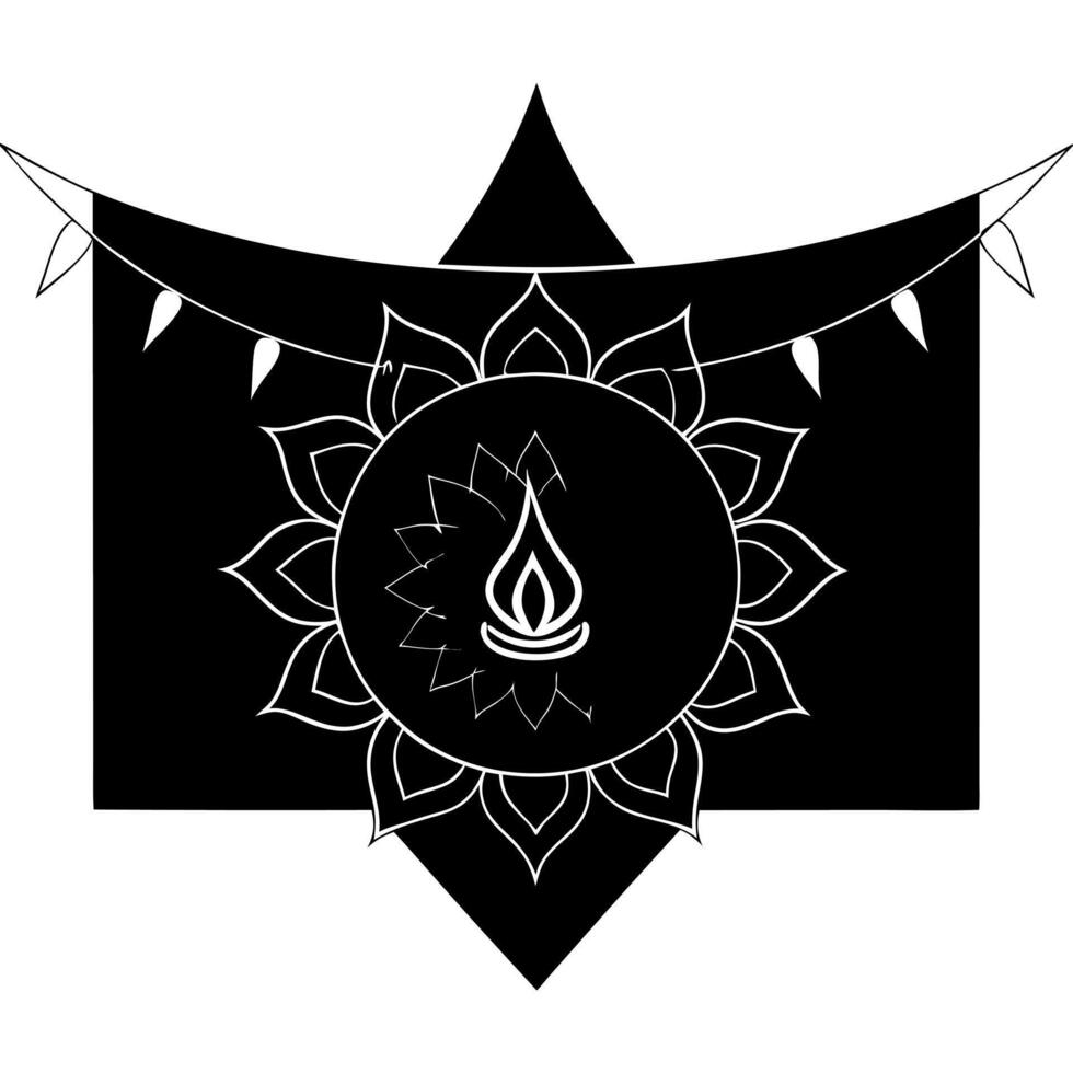 Neon colored abstract art of Labh Pancham rituals with glowing patterns concept as An abstract digital art banner illustrating Labh Pancham rituals depicted through glowing neon co Squre Set 2 vector