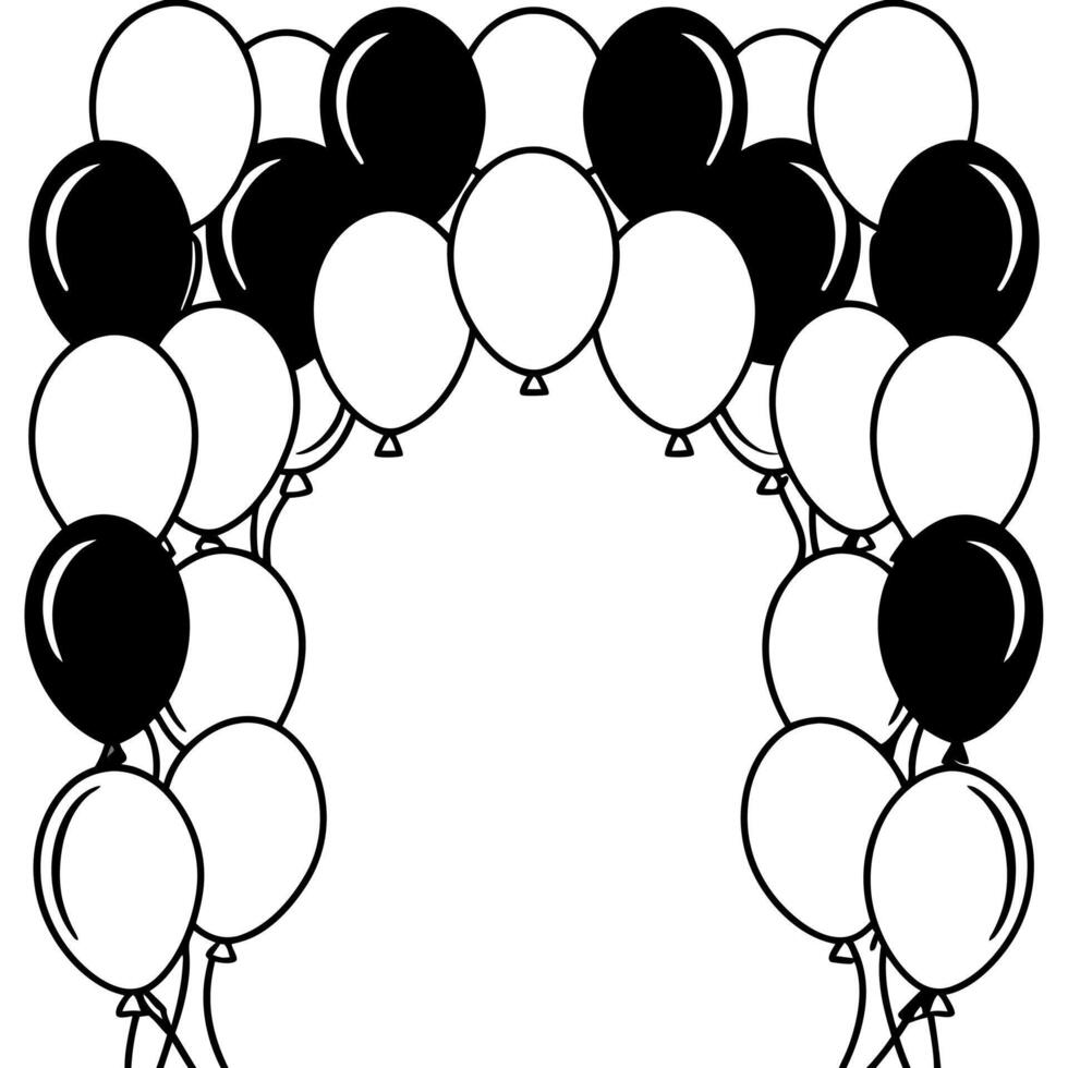 Plain White Balloon Mosaic concept as A plain white background with a mosaic of colorful balloons representing the joy and celebration of New Year 2026 The camera focuses on the c Squre vector