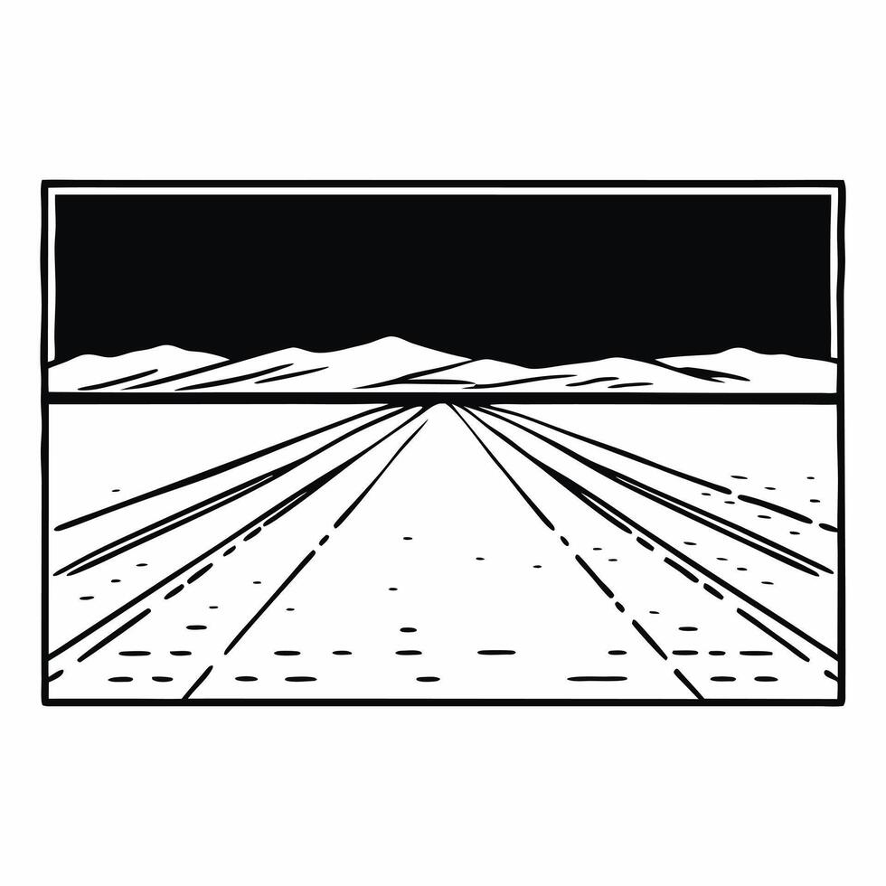 Plain white snowy field with distant mountains and copy space concept as A vast plain snowy field stretches into the distance with mountains in the background and a large area of o Squre vector