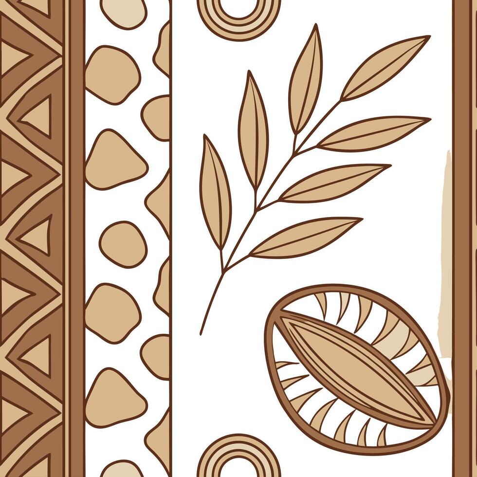 Produce seamless tile patterns based on traditional crafts from various cultures combining natural textures and earthy tones for a rustic look Clean vector