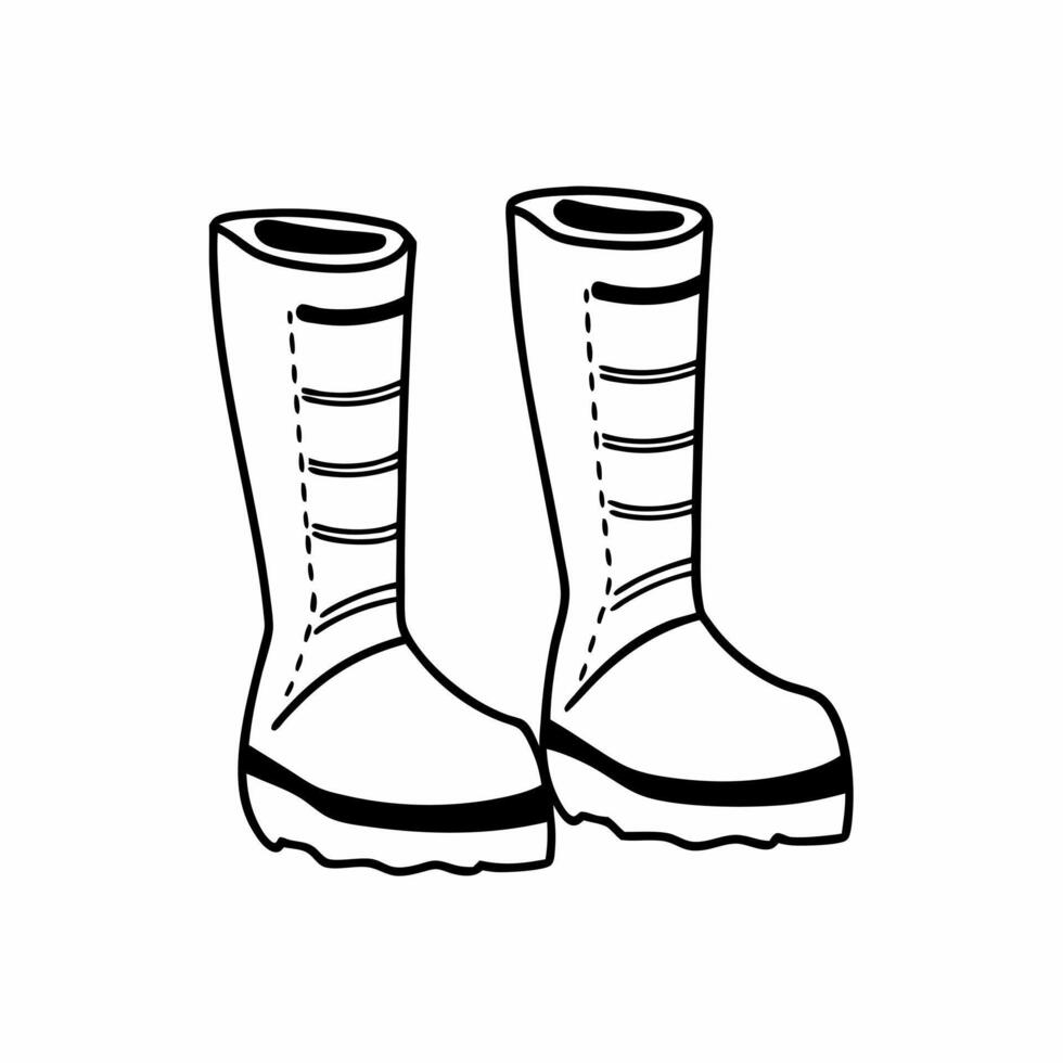 Snowboard boots icon isolated on white background concept as A pair of snowboard boots vectorized and isolated on a white background The clean and modern design is ideal for winte Squre vector