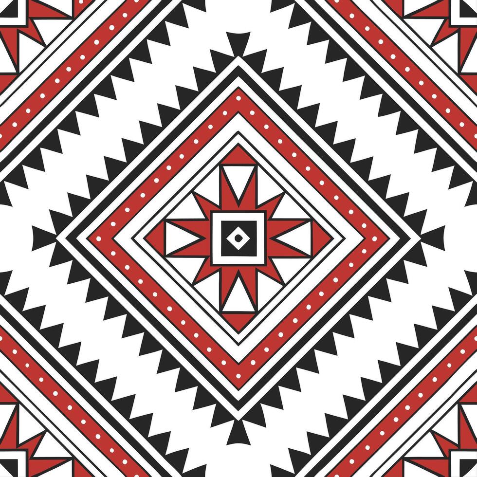 Tribal patterns seamless design with diamond shapes and contrasting colors for a bold striking cultural aesthetic concept as Tribal diamond patterns with contrasting colors for a b Squre vector