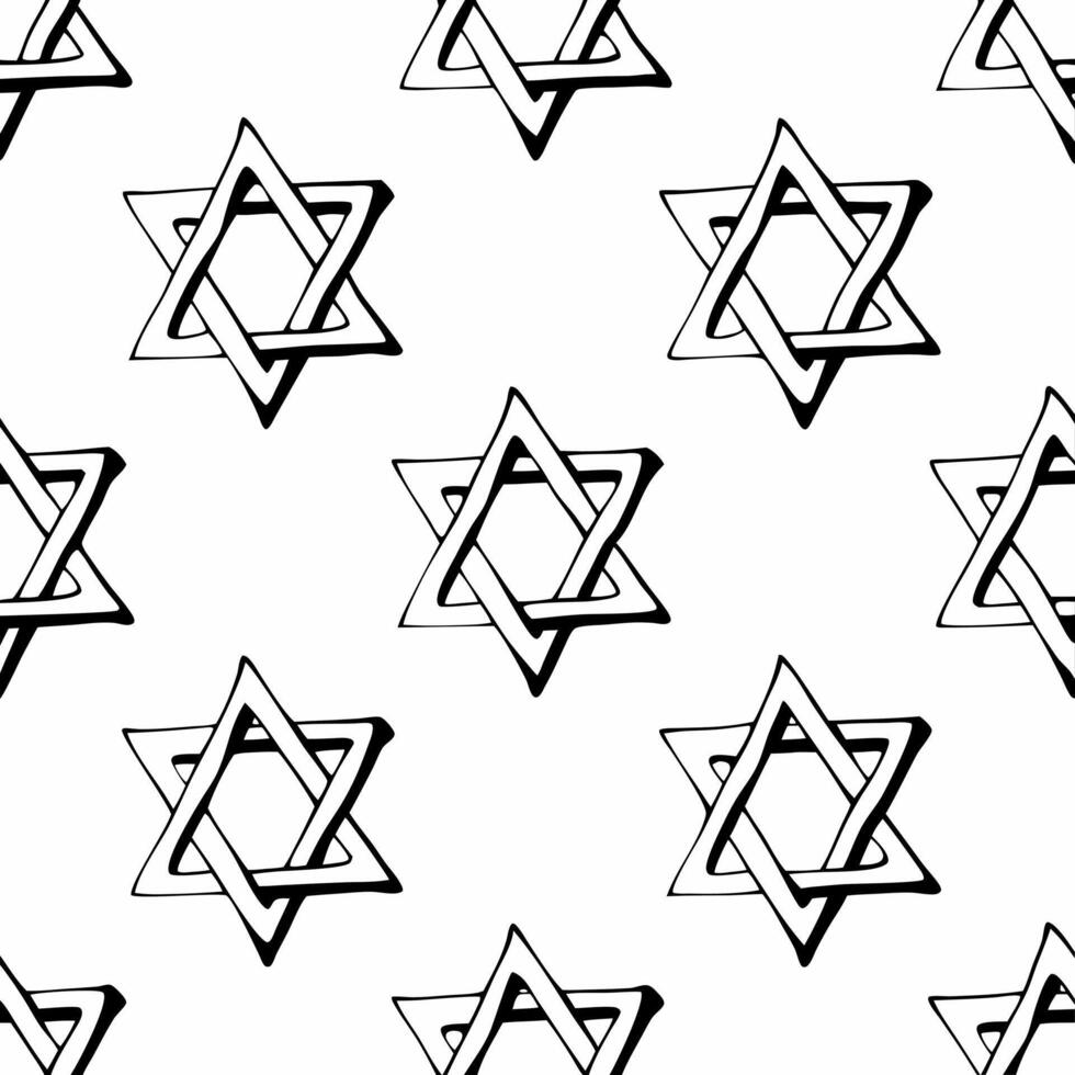 Watercolor Star of David tiles with reusable metal texture seamless pattern concept as A seamless watercolor tile pattern featuring the Star of David with reusable metal texture re Squre vector