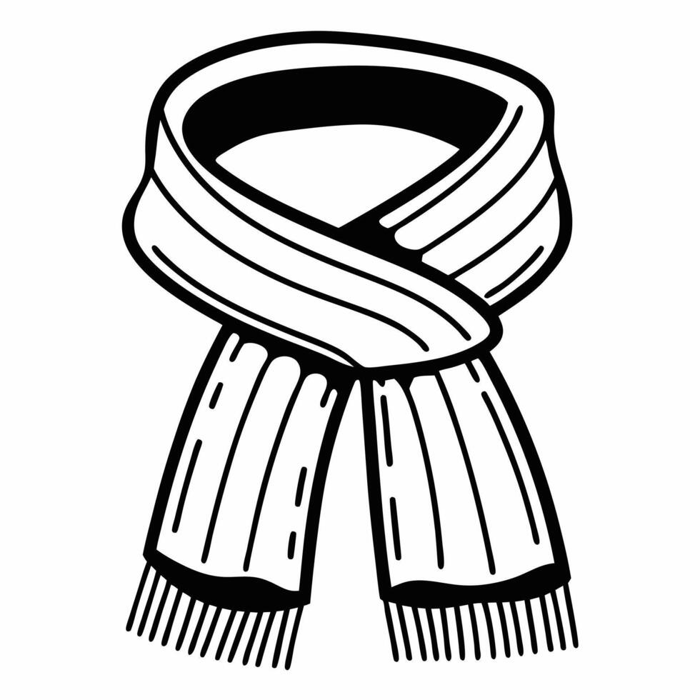 Winter scarf icon isolated on white background concept as A winter scarf with simple details vectorized and isolated on a white background The clean and minimalistic design makes Squre vector