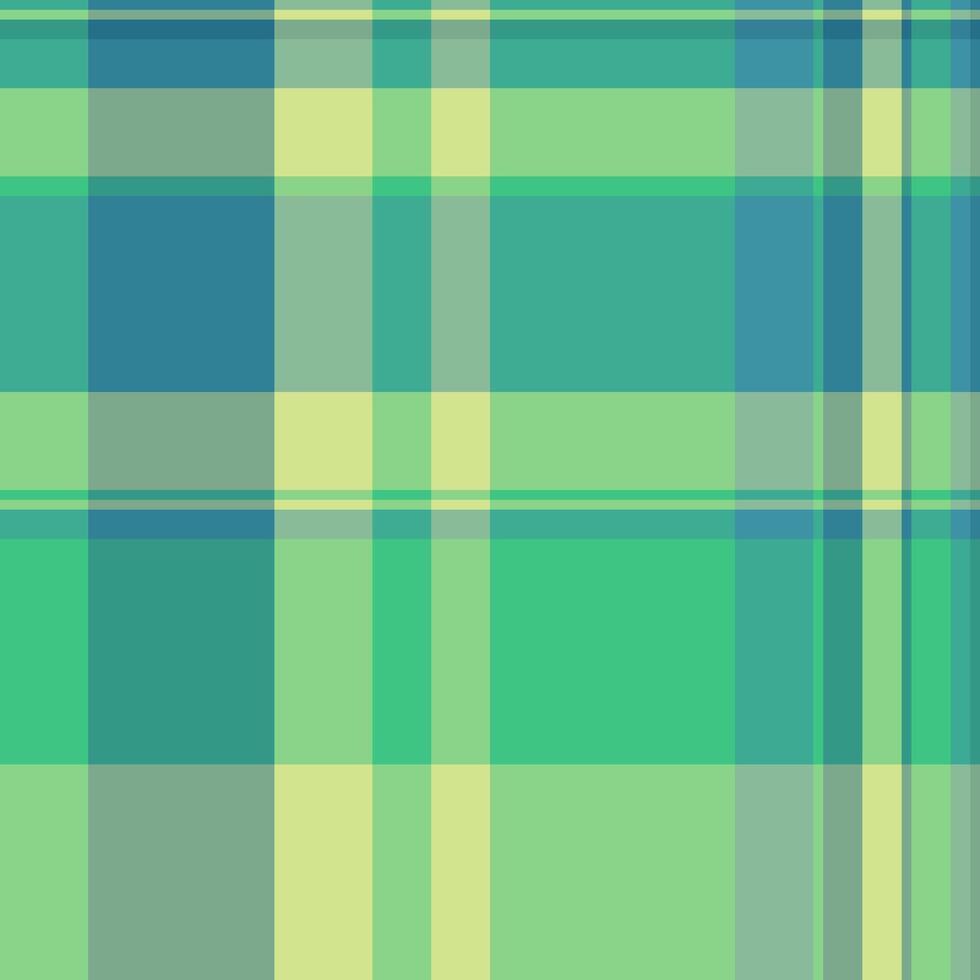 Size tartan pattern fabric, celtic textile seamless. Summer check background texture plaid in teal and pastel colors. vector