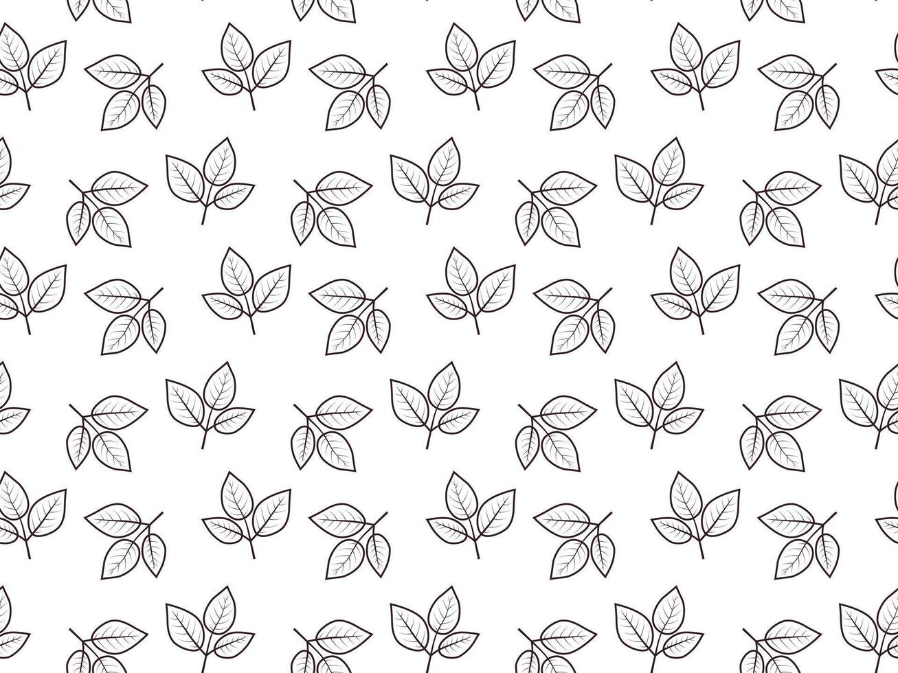 Elegant minimalist leaf pattern. Perfect for textile design, packaging, website backgrounds, or any project needing a clean, natural aesthetic. vector