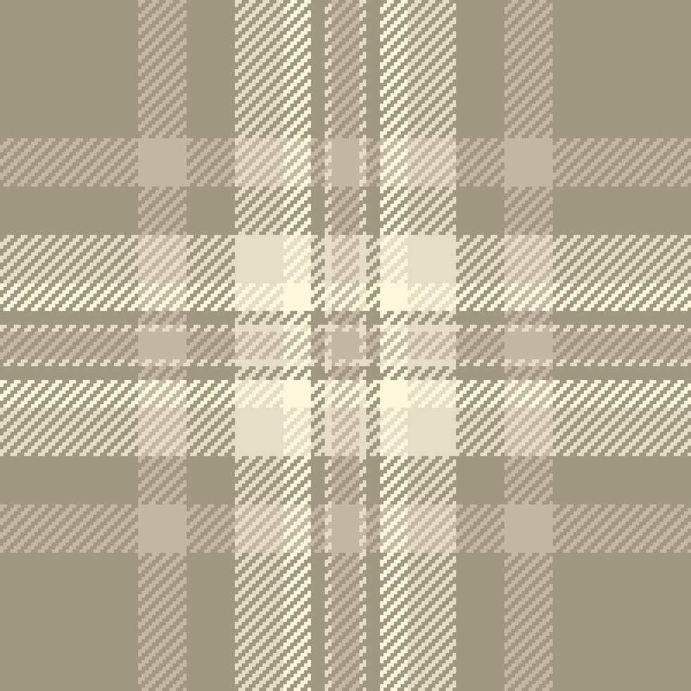 Elegant neutraltoned plaid pattern. Subtle beige and taupe hues create a sophisticated textile design perfect for fashion, home decor, or website backgrounds. vector