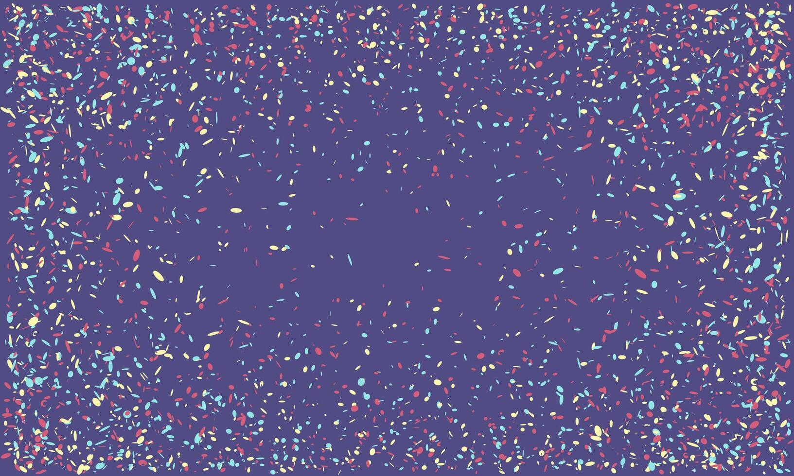 Vibrant confetti bursts across a deep purple backdrop, creating a festive and celebratory atmosphere. Perfect for invitations, backgrounds, or any project needing a touch of joyous energy. vector