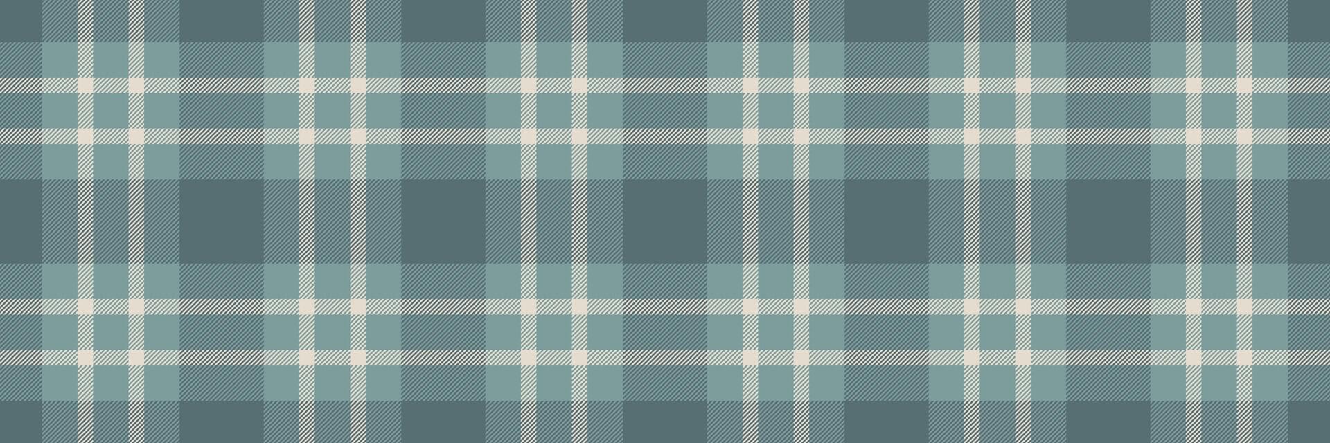 Serene teal and cream plaid pattern. Perfect for textile design, website backgrounds, or crafting projects. This classic pattern evokes feelings of calm and sophistication. vector