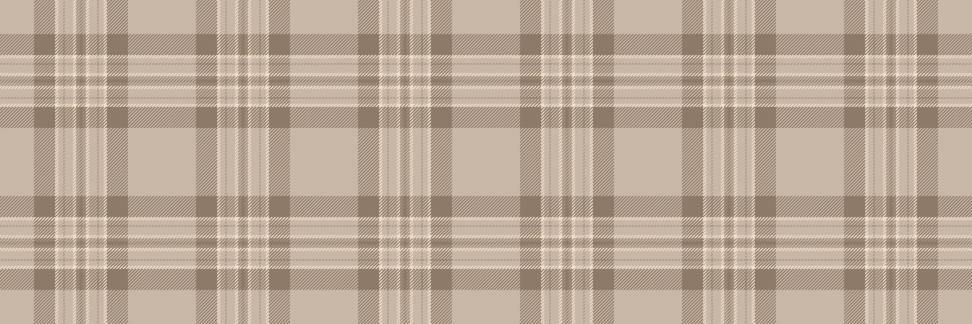Subtle neutral plaid pattern in beige and brown tones. Perfect for textile design, website backgrounds, or print projects needing a sophisticated and calming aesthetic. vector