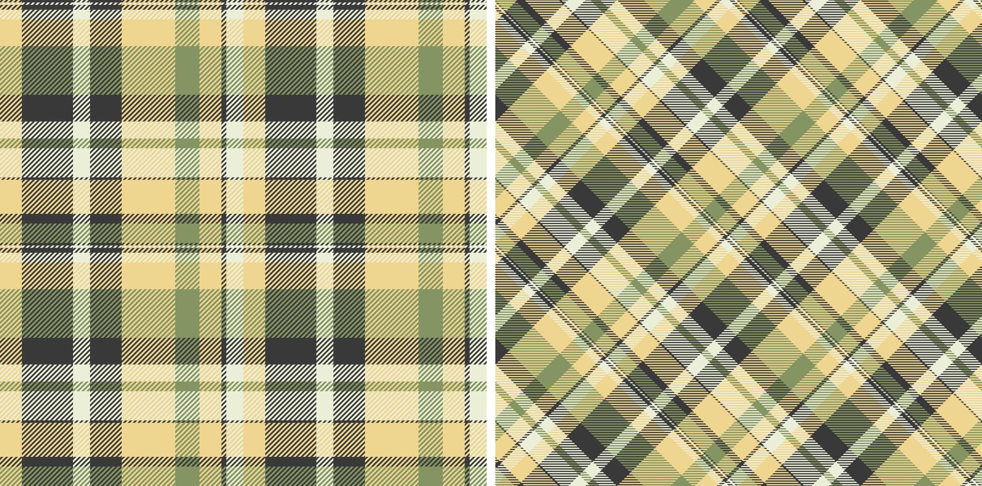 Texture plaid check of background textile pattern with a fabric tartan seamless. Set in earth colors. Elegant tablecloths for special occasions. vector