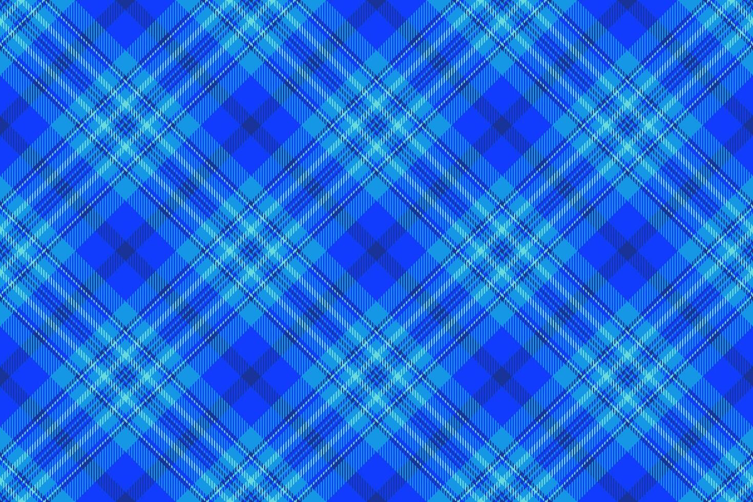 Vibrant blue plaid pattern. Perfect for textile design, website backgrounds, or fashion projects. This repeating texture offers a bold, modern feel, evoking energy and style. vector