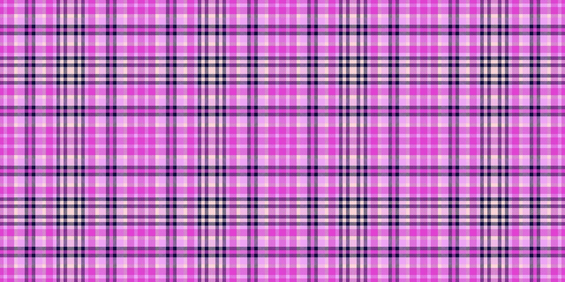 Vibrant pink and purple plaid pattern. Perfect for textile design, fashion, website backgrounds, and scrapbooking. This cheerful, geometric texture evokes feelings of joy and playfulness. vector