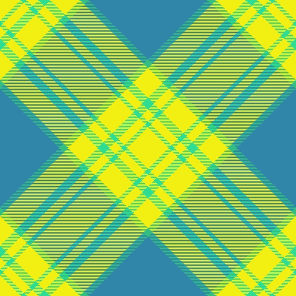 Close up pattern background seamless, napkin fabric tartan . Infant check plaid textile texture in bright and cyan colors. vector