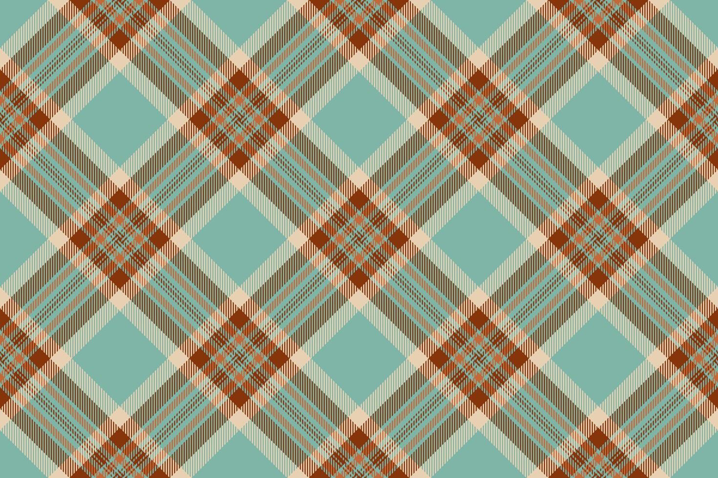 Elegant teal, beige, and brown plaid pattern. Perfect for textile design, apparel, website backgrounds, or scrapbooking. vector