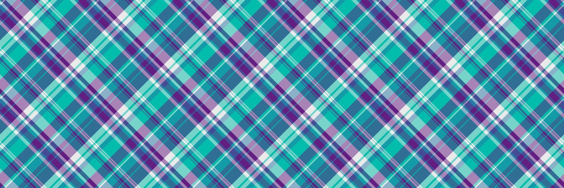 Canvas tartan textile, oktoberfest pattern fabric background. Genuine plaid check seamless texture in cyan and teal colors. vector