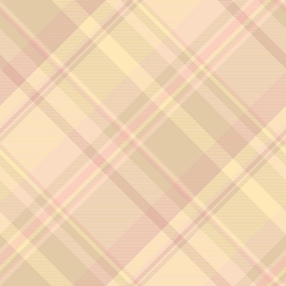 Website texture check, handkerchief textile background seamless. Revival tartan pattern fabric plaid in light and moccasin colors. vector