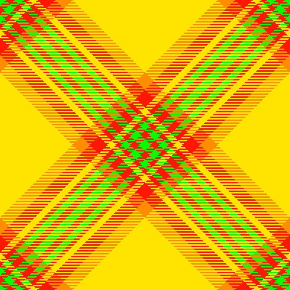 Single tartan fabric, plain background seamless pattern. Customer textile plaid texture check in bright and radioactive colors. vector