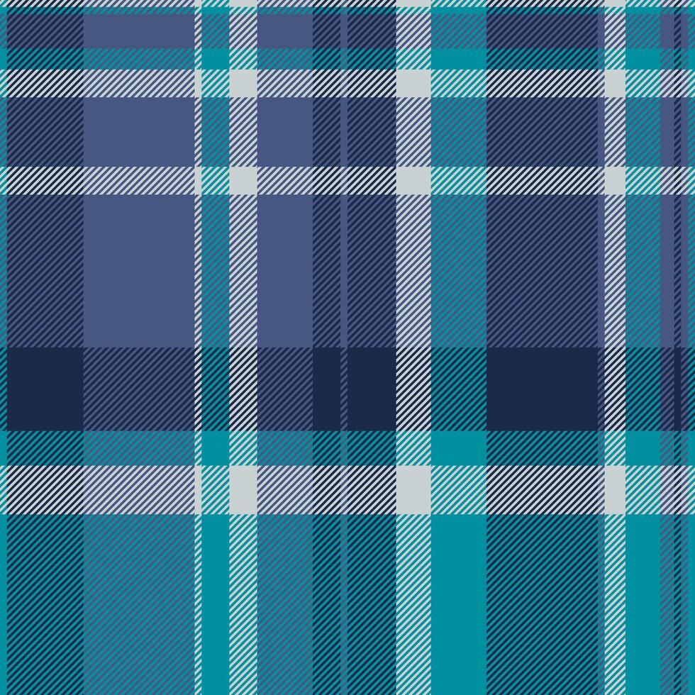 Stylish teal and navy plaid pattern. Perfect for textile design, fashion, apparel, home decor, and website backgrounds. Clean lines and vibrant colors create a modern, versatile design. vector
