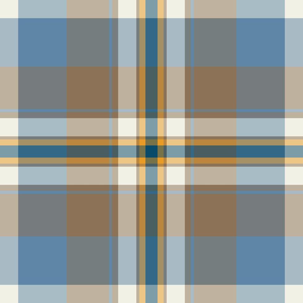 Stationary plaid tartan , fluffy textile seamless check. Mix pattern background texture fabric in pastel and amber colors. vector