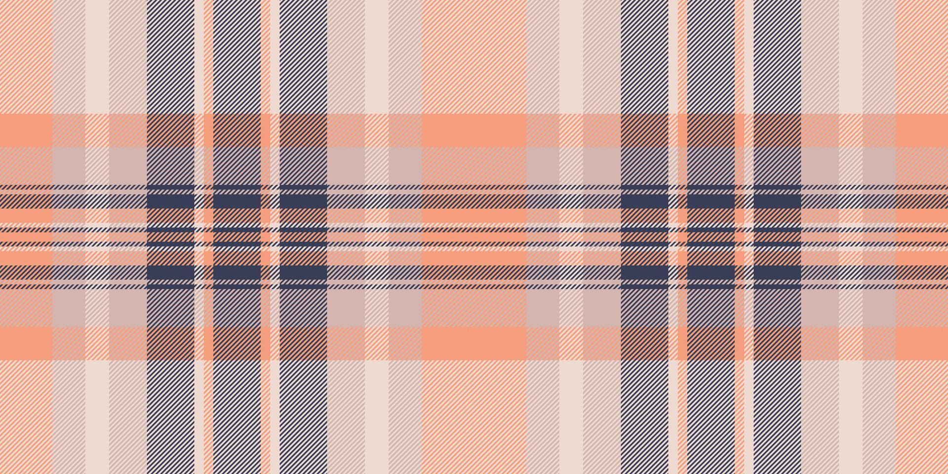 Foot plaid pattern check, unique background seamless tartan. Reel textile fabric texture in light and orange colors. vector