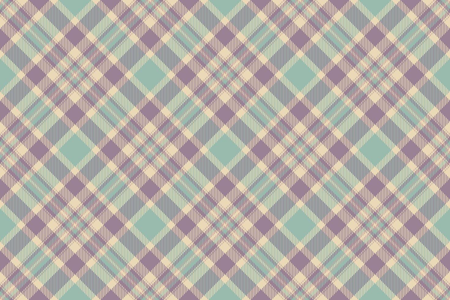 Elegant pastel plaid pattern in soft teal, mauve, and beige. Perfect for textile designs, website backgrounds, or scrapbooking projects. vector