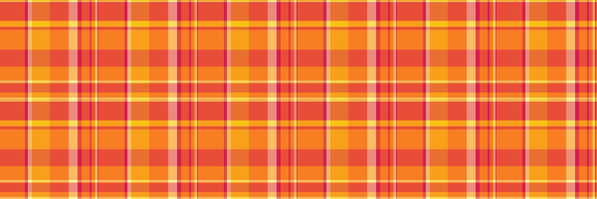 Vibrant orange and red plaid pattern. Perfect for textile designs, fallthemed projects, or adding a warm, cheerful touch to your designs. vector