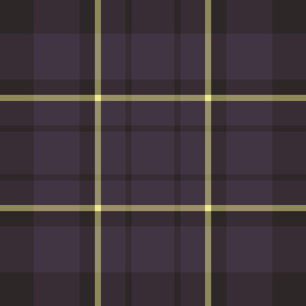Graceful background texture pattern, styled textile seamless tartan. Softness plaid fabric check in dark and yellow colors. vector
