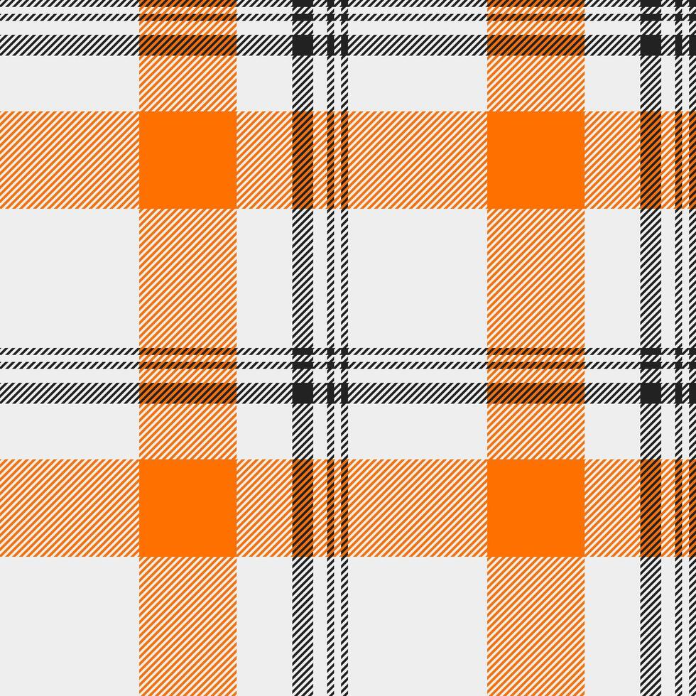 Vibrant orange and beige plaid pattern on white background. Perfect for textile designs, apparel, web banners, or fallthemed projects. Clean, seamless repeat. vector