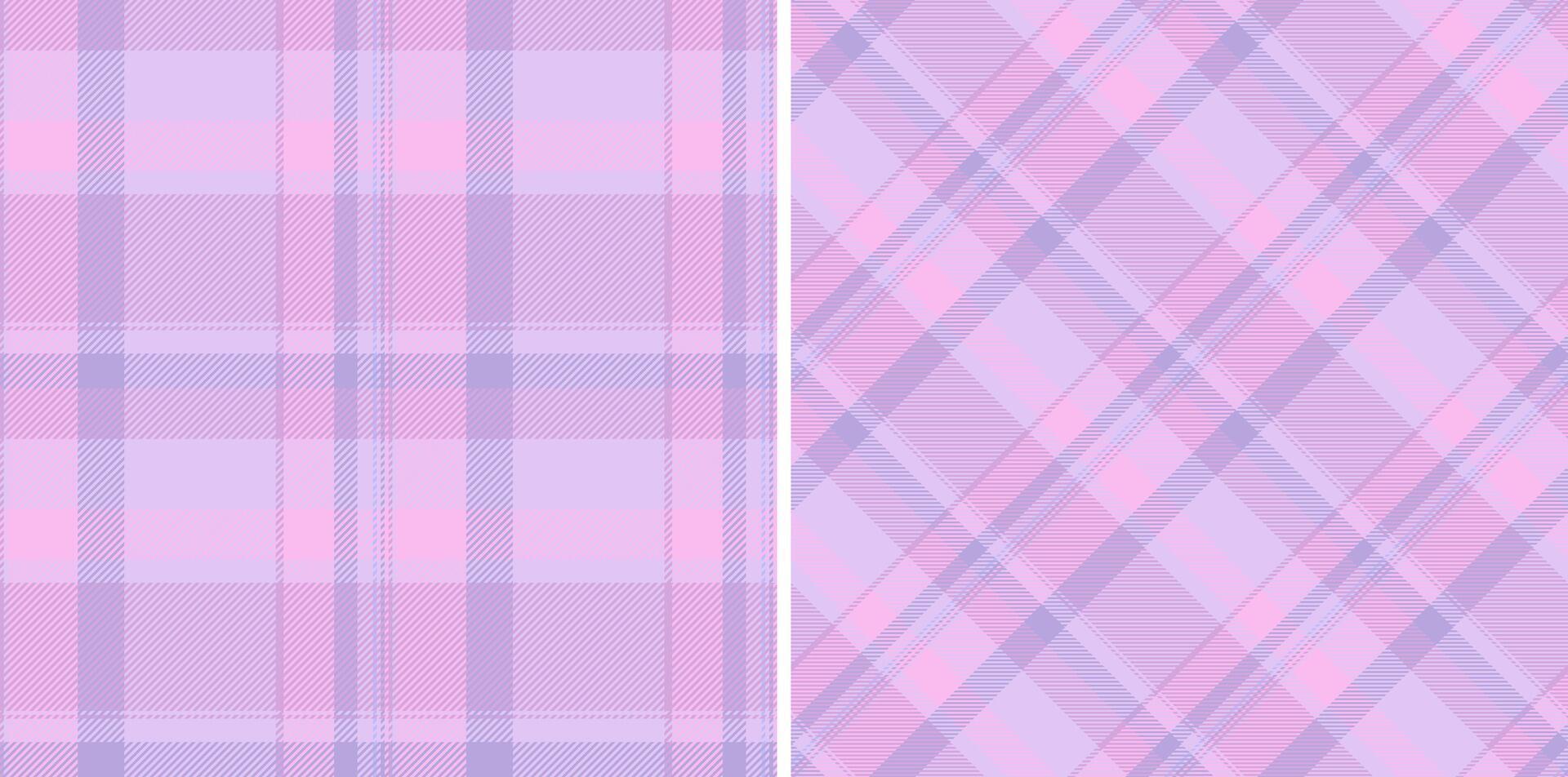 Seamless check of textile texture pattern with a plaid fabric tartan background. Set in fashionable colors. Tablecloth design ideas. vector