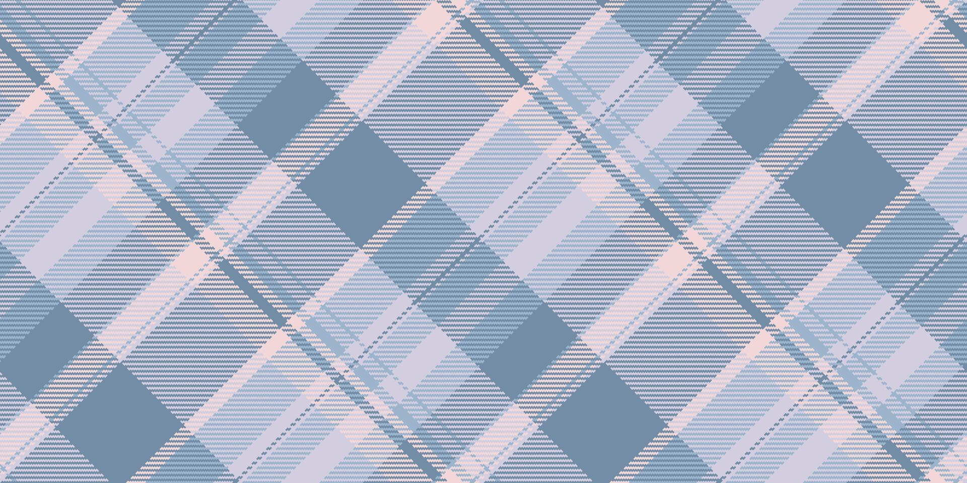 Simplicity check texture tartan, spring seamless textile fabric. 50s plaid pattern background in white and cyan colors. vector