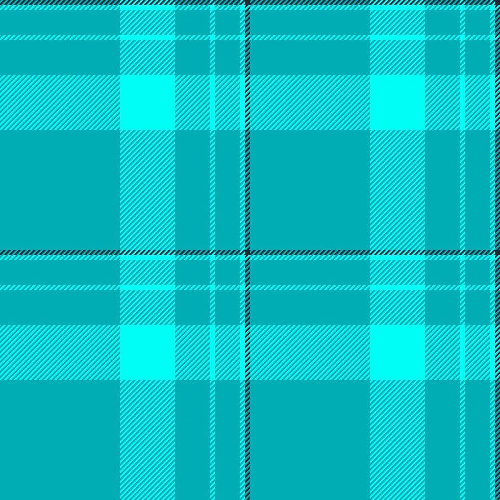 Vibrant teal and turquoise plaid pattern. Perfect for textile design, fashion, website backgrounds, or any project needing a fresh, modern feel. vector