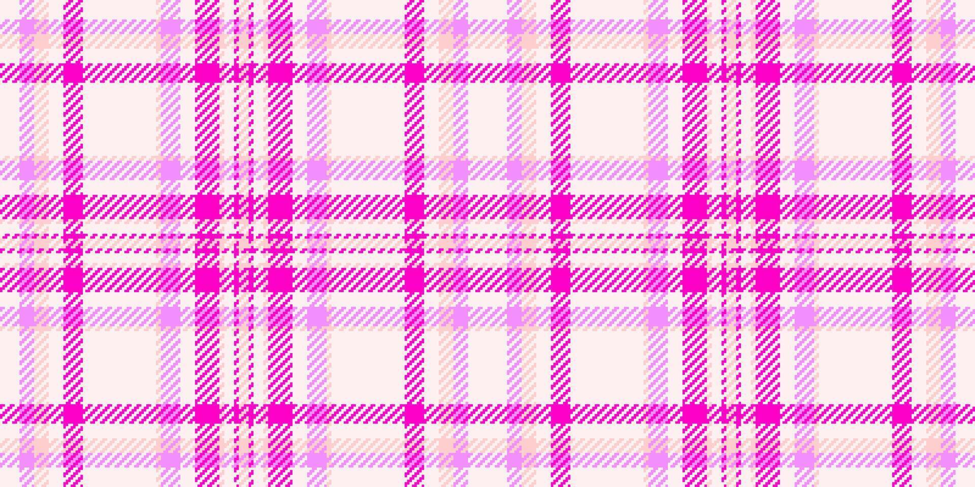 Vibrant pink and pastel plaid pattern. Perfect for textile design, fashion, websites, and scrapbooking. This cheerful, seamless texture evokes feelings of warmth and femininity. vector