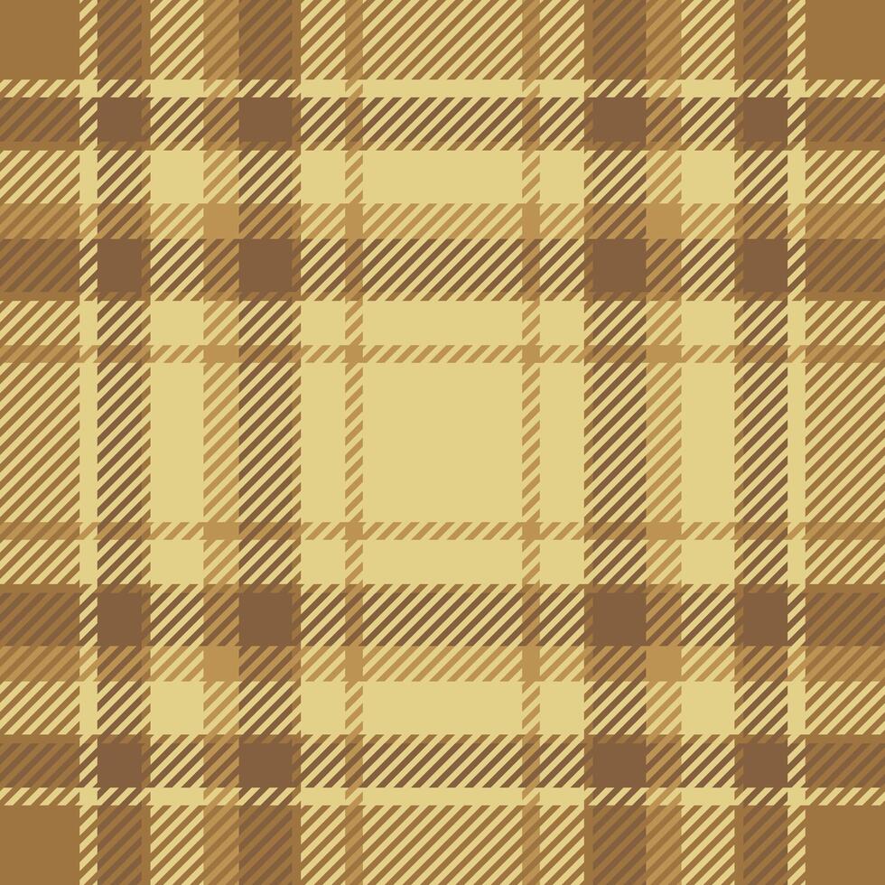 Rural textile check tartan, 70s pattern seamless fabric. Serene background texture plaid in orange and yellow colors. vector