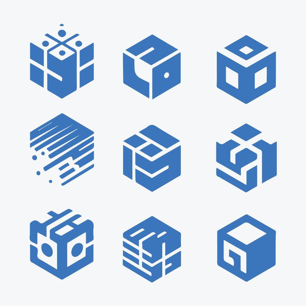 Infinite Cube Cube collection logo vector