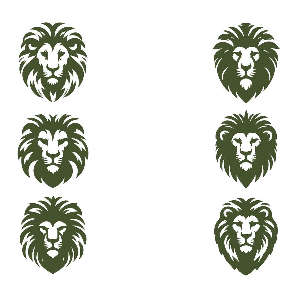 Lion head logo design illustration vector