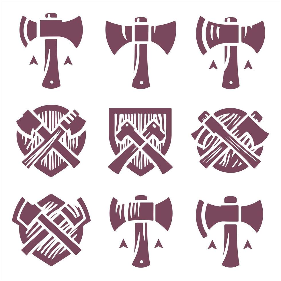 Axe collection logo vector