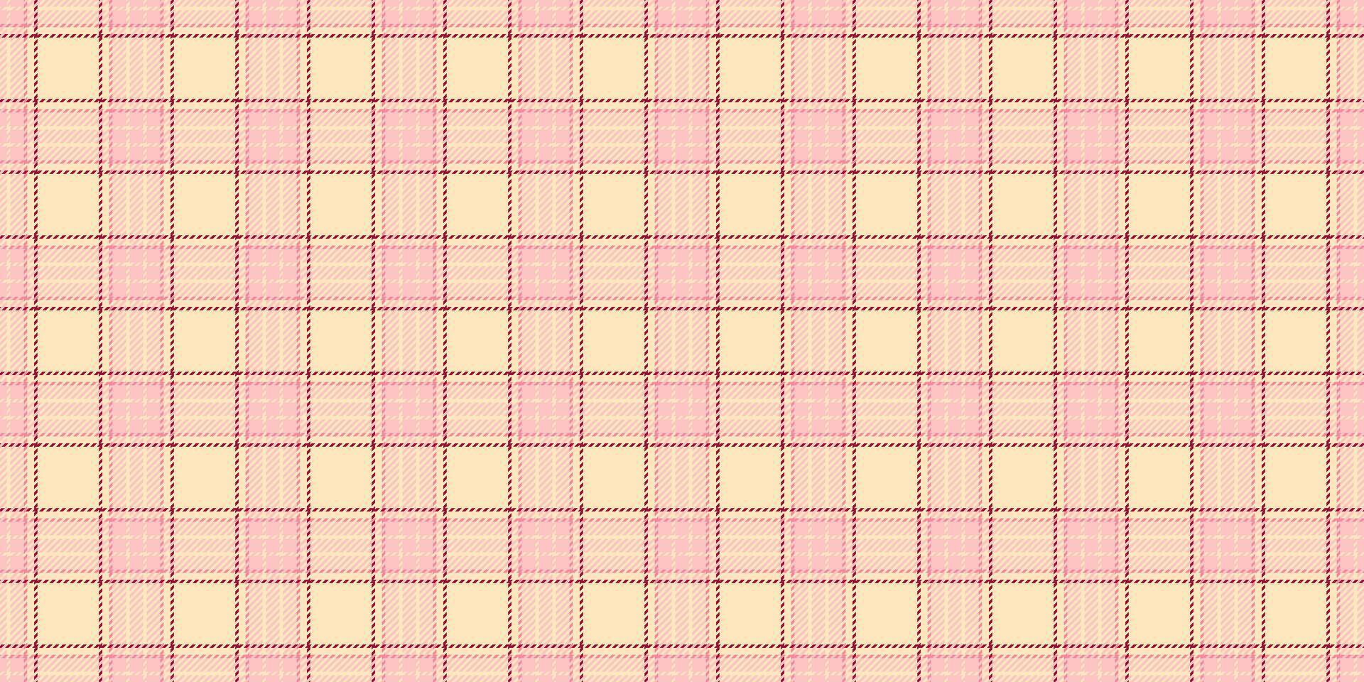 Delightful pastel pink and cream plaid pattern. Perfect for seamless textile designs, website backgrounds, or crafting projects. Soft, subtle colors create a gentle, feminine aesthetic. vector