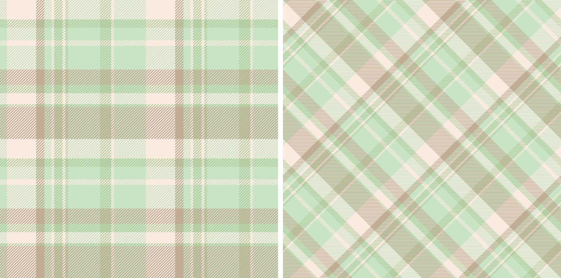 Tartan seamless plaid of pattern check with a textile fabric texture background. Set in earth colors of elegant tablecloths for special occasions. vector