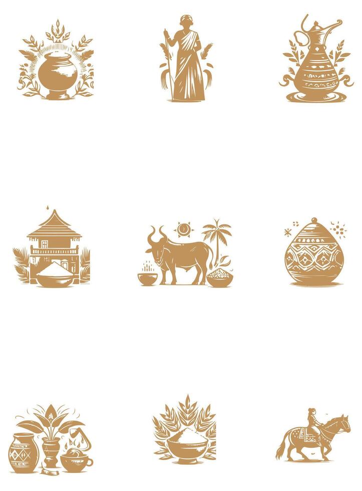 Golden Harvest Pongal Collection Logo vector