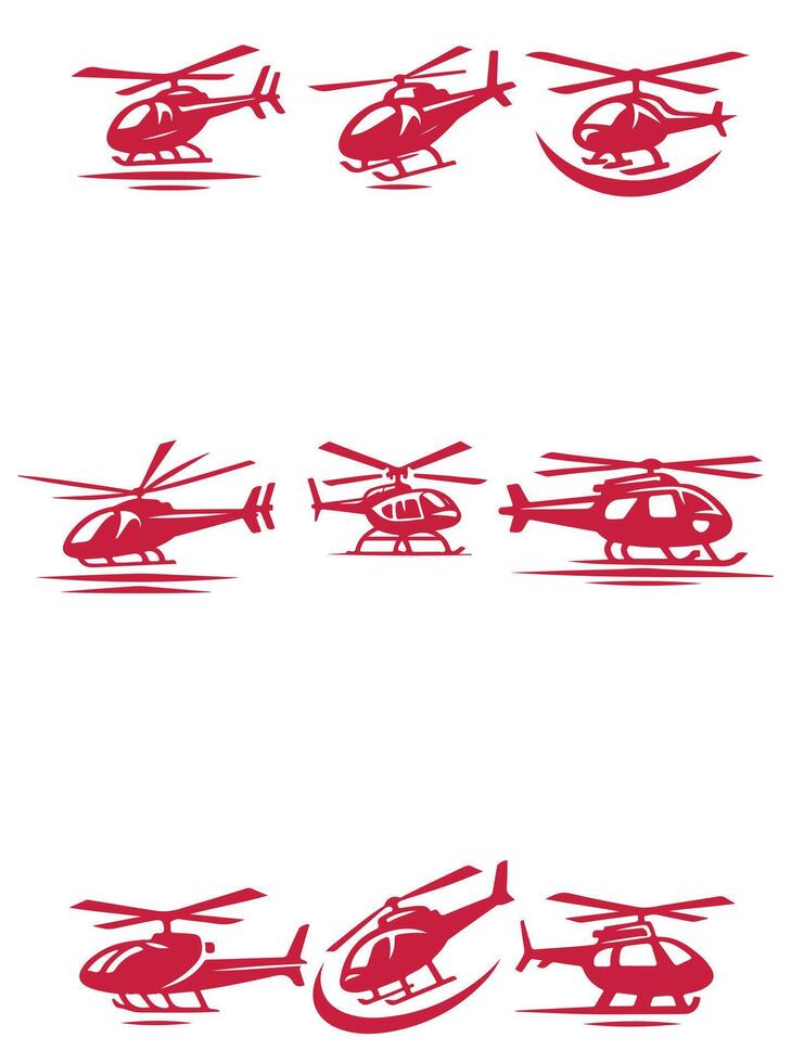 Stylish Helicopter Collection Logo Design vector
