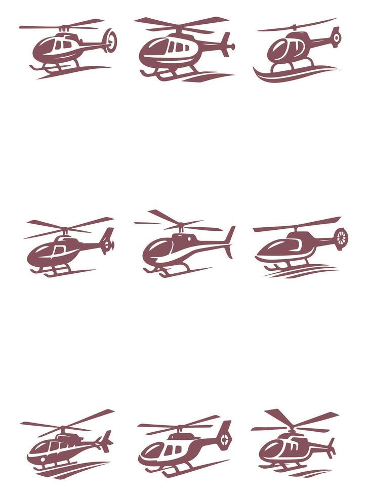 Helicopter Collection Logo Design vector