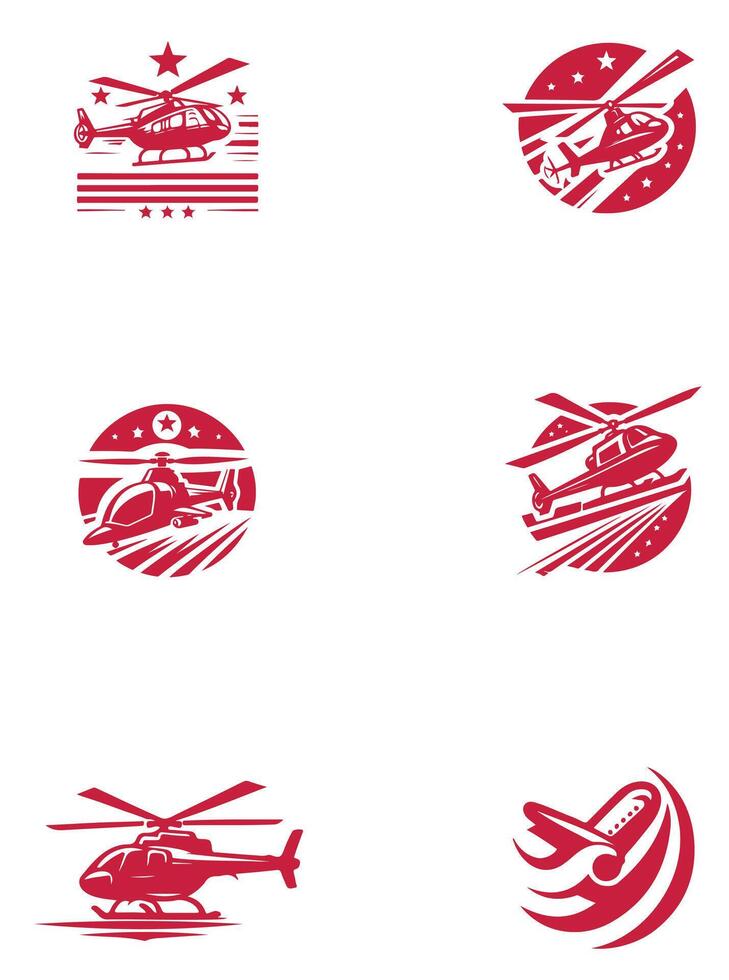 Good Helicopter Collection Logo Design vector