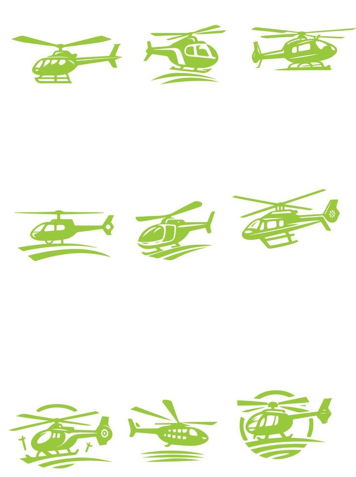 Best Helicopter Collection Logo Design vector