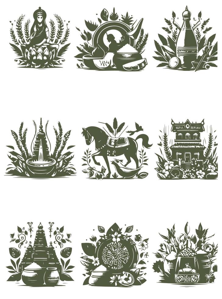 Good Seollal Collection Design vector