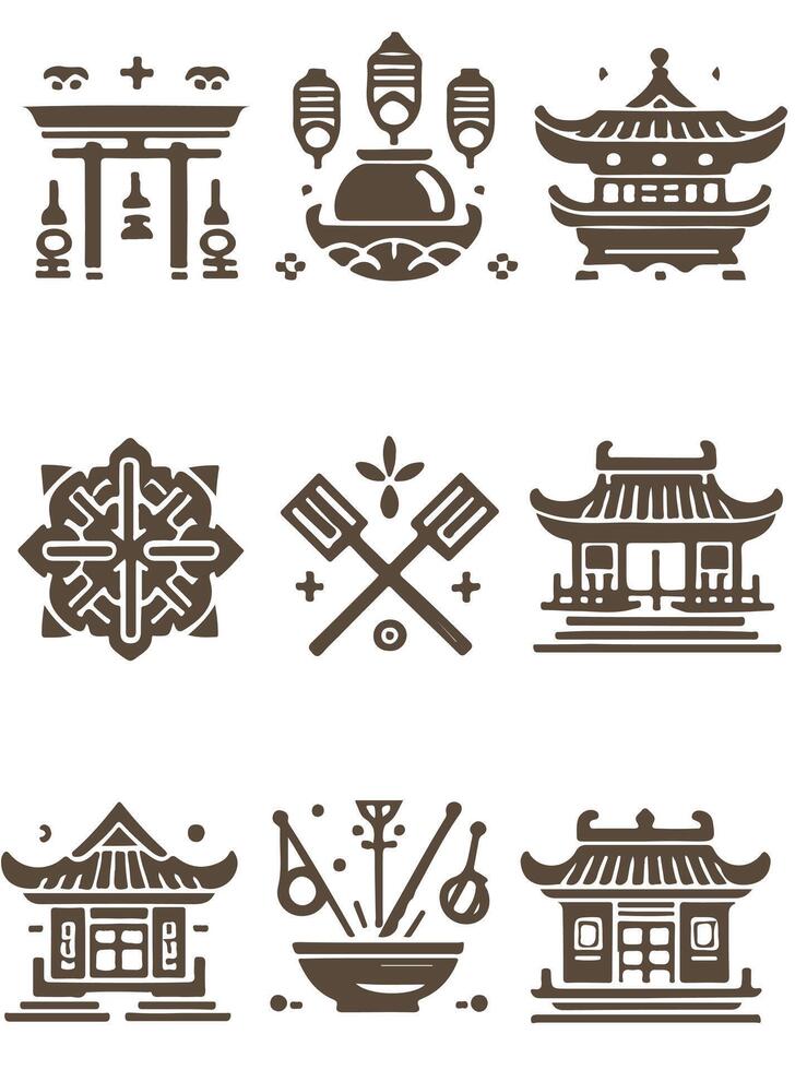 Stylish Seollal Collection vector