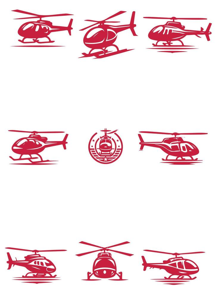 Good Helicopter collection Logo vector